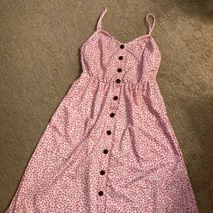 Never worn small midi pink floral dress